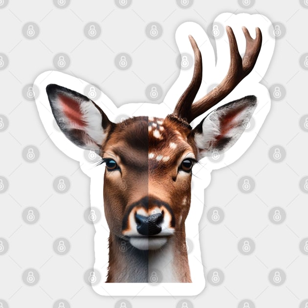 Deer for lovers Sticker by designerhandsome